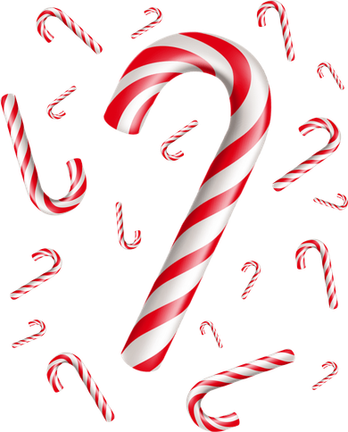 Christmas Candy Cane Mash Up Magnet