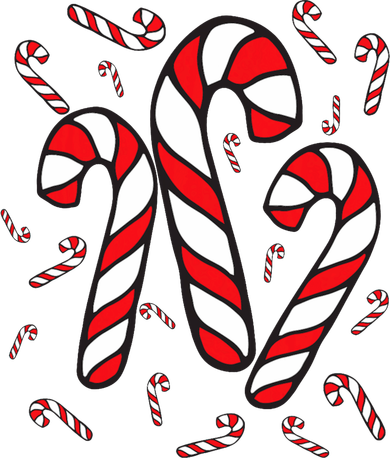 Candy Cane Crew Merry And Bright Red And White Candy Costume T-Shirt