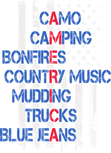 Camo Camping Bonfires Country Music Mudding  Trucks Blue Jeans Women's Tank Top