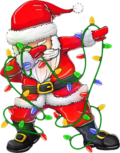 Cute Christmas Dabbing Santa Lights Women's Tank Top