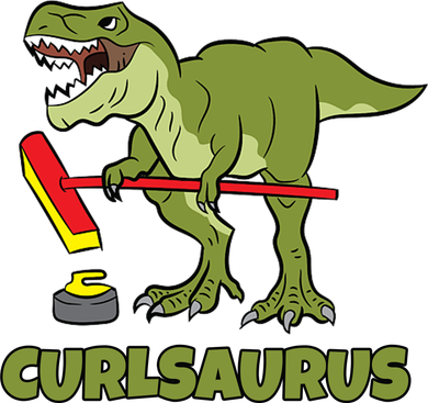 Curlsaurus Curler Dinosaur Sport Kids T-Shirt