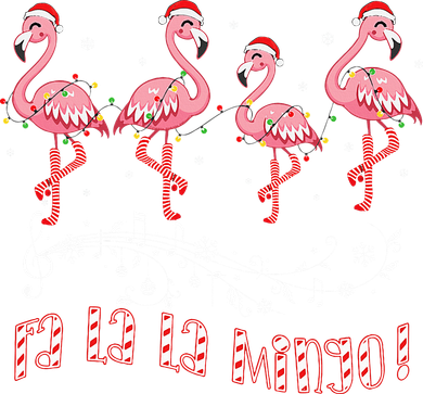 Candy Cane Flamingoes Fa La La Mingo Flamingo Christmas Women's Sweatshirt
