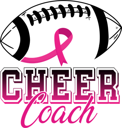 Cheer Coach Football Breast Cancer Awareness Coaster