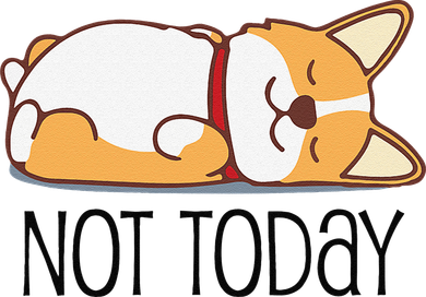 Cute Corgi Gift Funny Dog Lover Not Today Lazy Animal Short Sleeve Toddler Hoodie