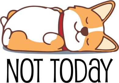 Cute Corgi Gift Funny Dog Lover Gift Not Today Lazy Animal Gift Coaster