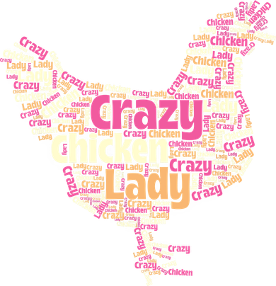 Crazy Chicken Lady Typography Chickens Farm Animal Lover Mousepad