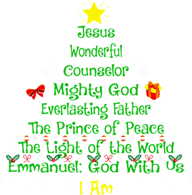 Christian Christmas Lover Bible Names of Jesus Tree Golf Towel