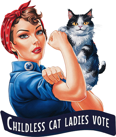 Childless Cat Ladies Vote Rosie The Riveter Gift Tote Bag