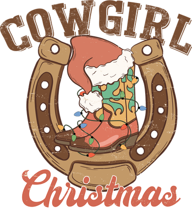 Cowgirl Christmas Lights Boots Funny Xmas Lights Gift Button