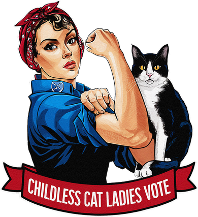 Childless Cat Ladies Vote Rosie The Riveter Coffee Mug