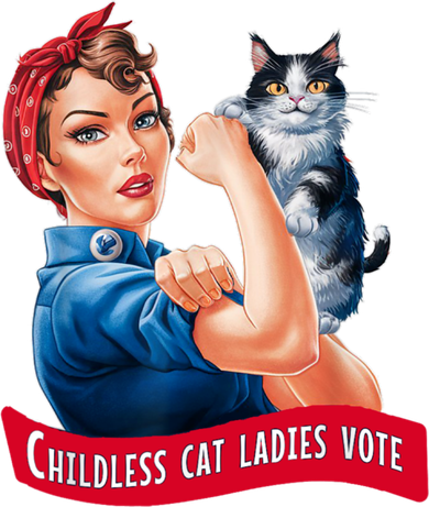 Childless Cat Ladies Vote Rosie The Riveter Women's T-Shirt