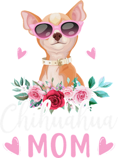 Cute Chihuahua Mom Sunglasses Flower For Chihuahua Owner Polo