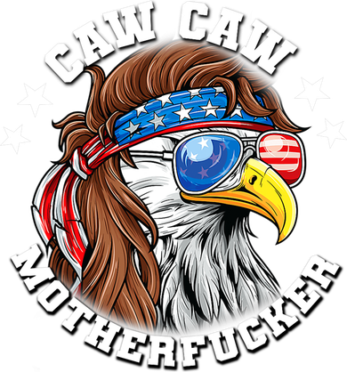Caw Caw Motherfucker! Eagle Mullet 4th Of July Patriotic Design Baby Bodysuit