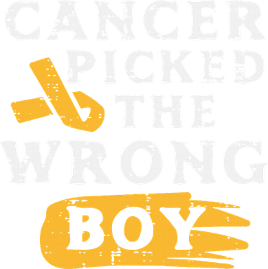 Childhood Cancer Picked The Wrong Boy Awareness Ribbon Women's Long Sleeve Shirt