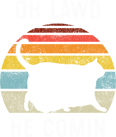 Chonk Cat Retro Style Vintage Meme Oh Lawd He Comin Toddler T-Shirt