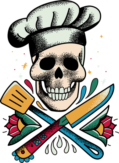 Cooking Chef Skull Mousepad