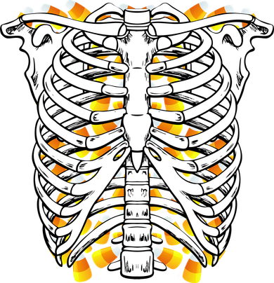 Candy Corn Skeleton Hallween Costume Kids Sweatshirt