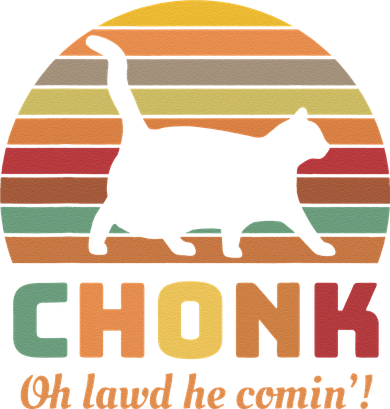 Chonk Cat Scale Meme Retro Oh Lawd He Comin Memes Doggie Tank