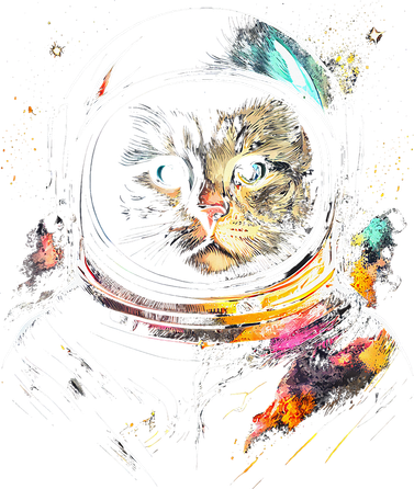 Cosmic Cat Space Astrocat In The Galaxy Graphic Polo