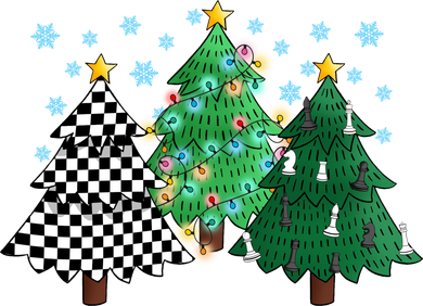 Chess Christmas Tree Funny Xmas Team Sport Gift Magnet