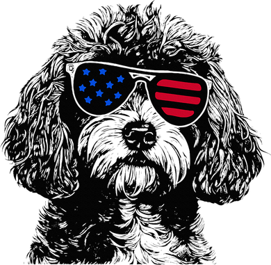 Cavapoo Dog 4th July America Usa Flag Coffee Mug