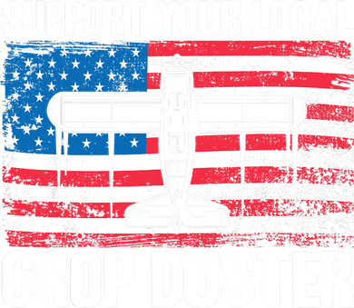 Crop Duster American Flag Support Your Local Crop Duster Beanie