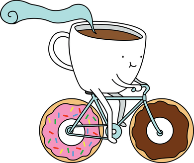 Donuts Coffee Bicycle  Toddler Hoodie