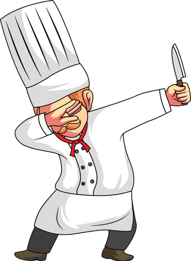 Chef Dabbing Chief Cook Culinary Sous Chef Cuisine Kitchen Hat