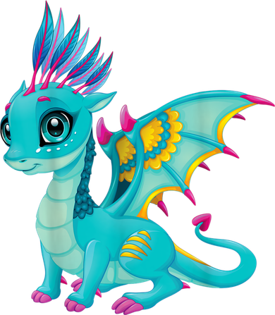 Cute Dragon Design Button