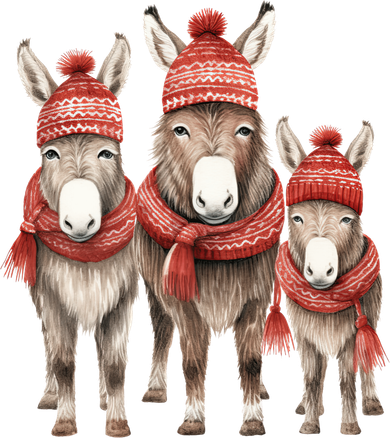 Christmas Donkey Family Matching Outfit Kids T-Shirt