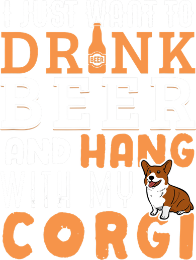 Corgi Dad Funny Father's Day Dog Lover Gift Beer Hooded Wearable Blanket
