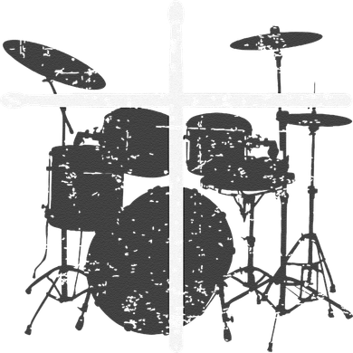 Christian Drummer Jesus Christ Drum Sticks Cross Worship Button