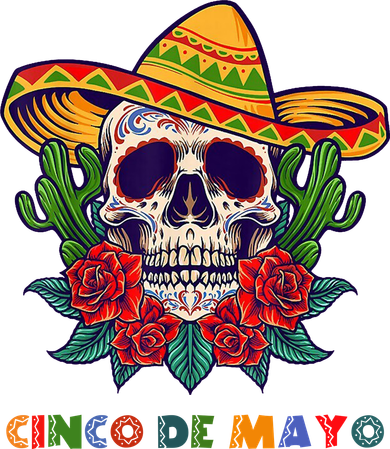 Cinco De Mayo Skull Floral Celebration Doggie Tank