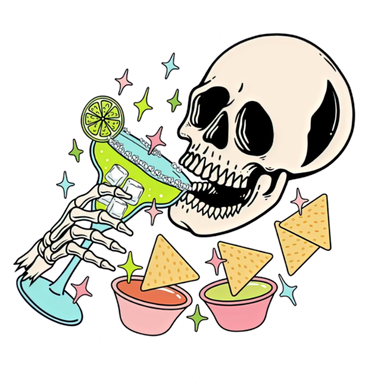 Chippin Dippin Margarita Sippin Skull Women's T-Shirt
