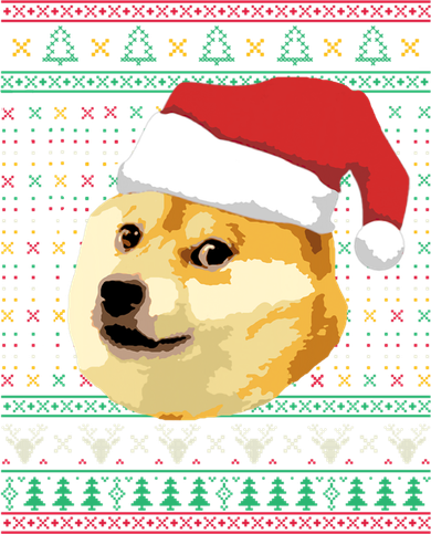 Christmas Doge Meme Shiba Inu Santa Funny Ugly Sweater Xmas Great Gift Women's Tank Top