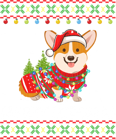 Corgi Dog Merry Corgmas Santa Corgi Ugly Christmas Sweater Bucket Hat