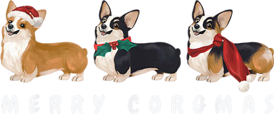 Corgi Dog Merry Corgmas Santa Corgi Ugly Christmas Sweater Toddler T-Shirt