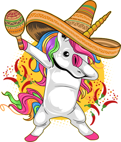 Cinco De Mayo Dabbing Unicorn Bucket Hat