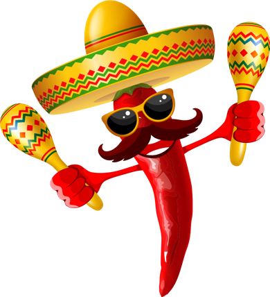 Cinco De Mayo Chili Pepper Dancing Moustache Mexican Women's Hoodie