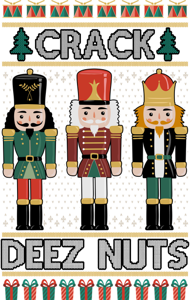 Crack Deez Nuts Nutcracker Ugly Christmas Sweater Beanie