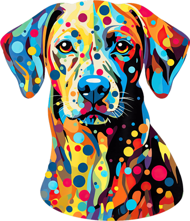 Colorful Dog Pop Art With Polka Dot International Dot Day Pajama Set