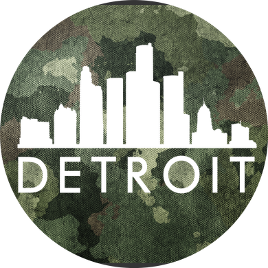 Camo Detroit Skyline Logo Backpack