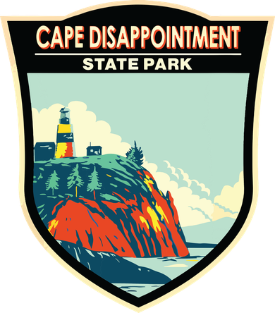 Cape Disappointment State Park Washington Badge Vintage Women's Sweatshirt