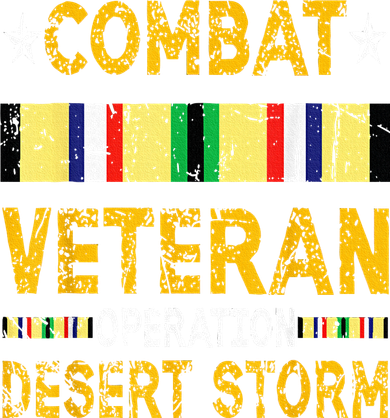 Combat Desert Storm Veteran Persian War Service Ribbon Women's Hoodie