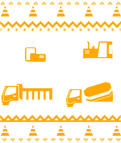 Construction Dump Trucks Bulldozer Ugly Christmas Sweater Baby Bodysuit