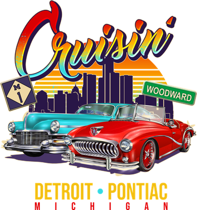 Cruisin Detroit To Pontiac Clasic Cars Women's T-Shirt