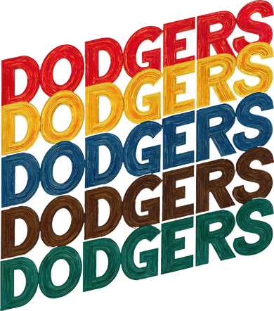 Colorful Dodgers Vintage Throwback Toddler T-Shirt