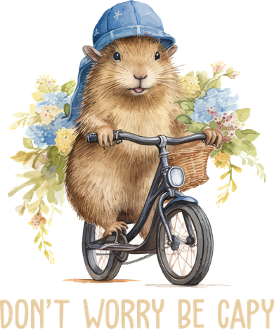 Capybara Dont Worry Be Capy Coaster