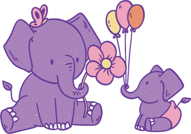 Cute Elephants Toddler T-Shirt