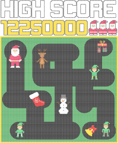 High Score 8-Bit Santa Game Ugly Christmas Women's Long Sleeve Shirt